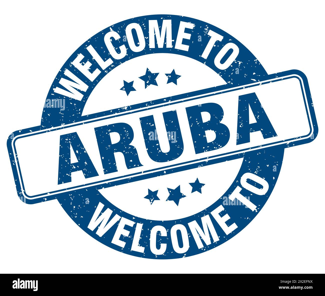 Bienvenue à Aruba Stamp. Signe rond Aruba isolé sur fond blanc Illustration de Vecteur