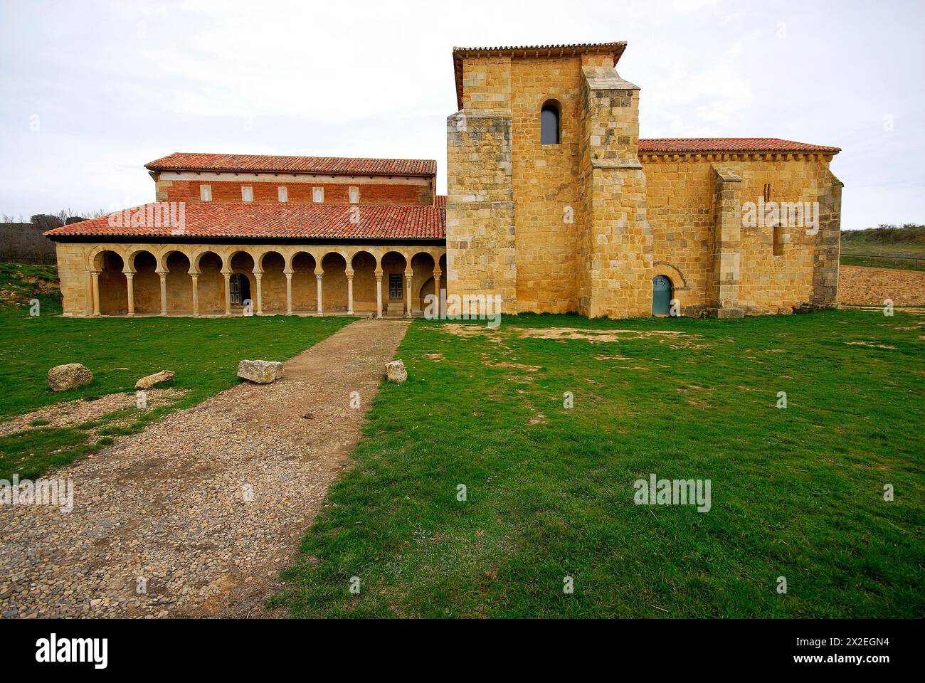 Église San Miguel de la Escalada, Léon, Espagne Banque D'Images
