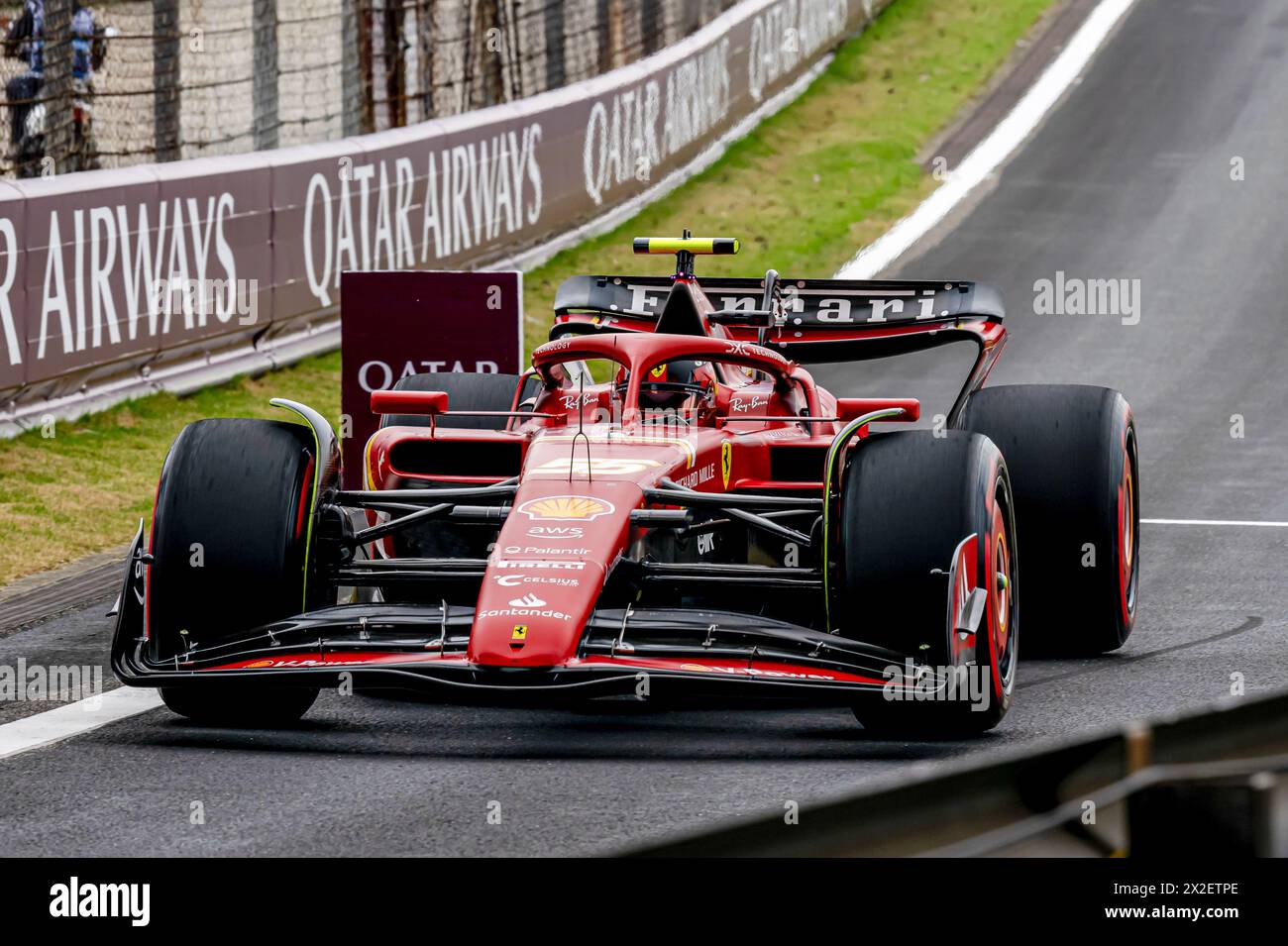 SHANGHAI, CHINE - 21 AVRIL : Carlos Sainz, Ferrari SF-23 lors du Grand Prix de F1 de Chine sur le circuit international de Shanghai le 21 avril 2024 à Shanghai, Chine. (Photo de Michael Potts/BSR Agency) Banque D'Images