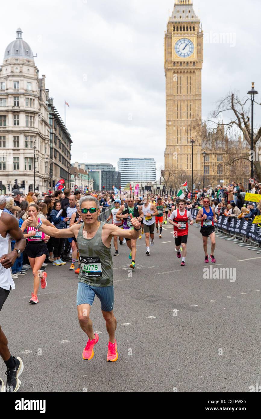 Marathon de Londres TCS avril 2024 Banque D'Images