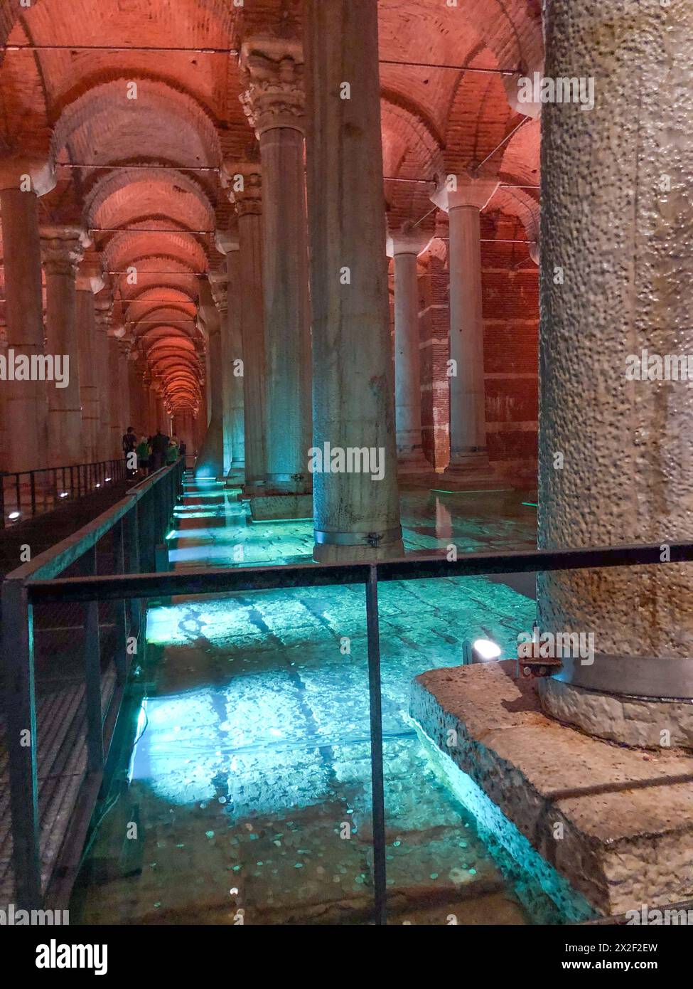 La citerne Basilique, (Yerebatan), à Istanbul, Turquie. Banque D'Images