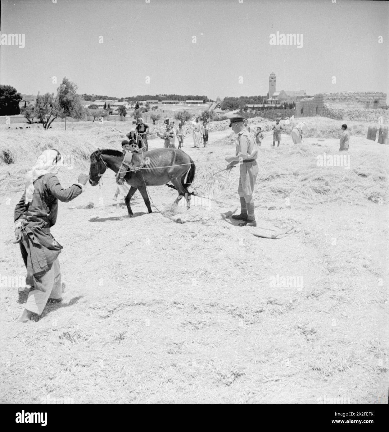 Le photographe Cecil Beaton documente la vie civile, les contextes culturels et la présence militaire au moyen-Orient de février à juillet 1942. Banque D'Images