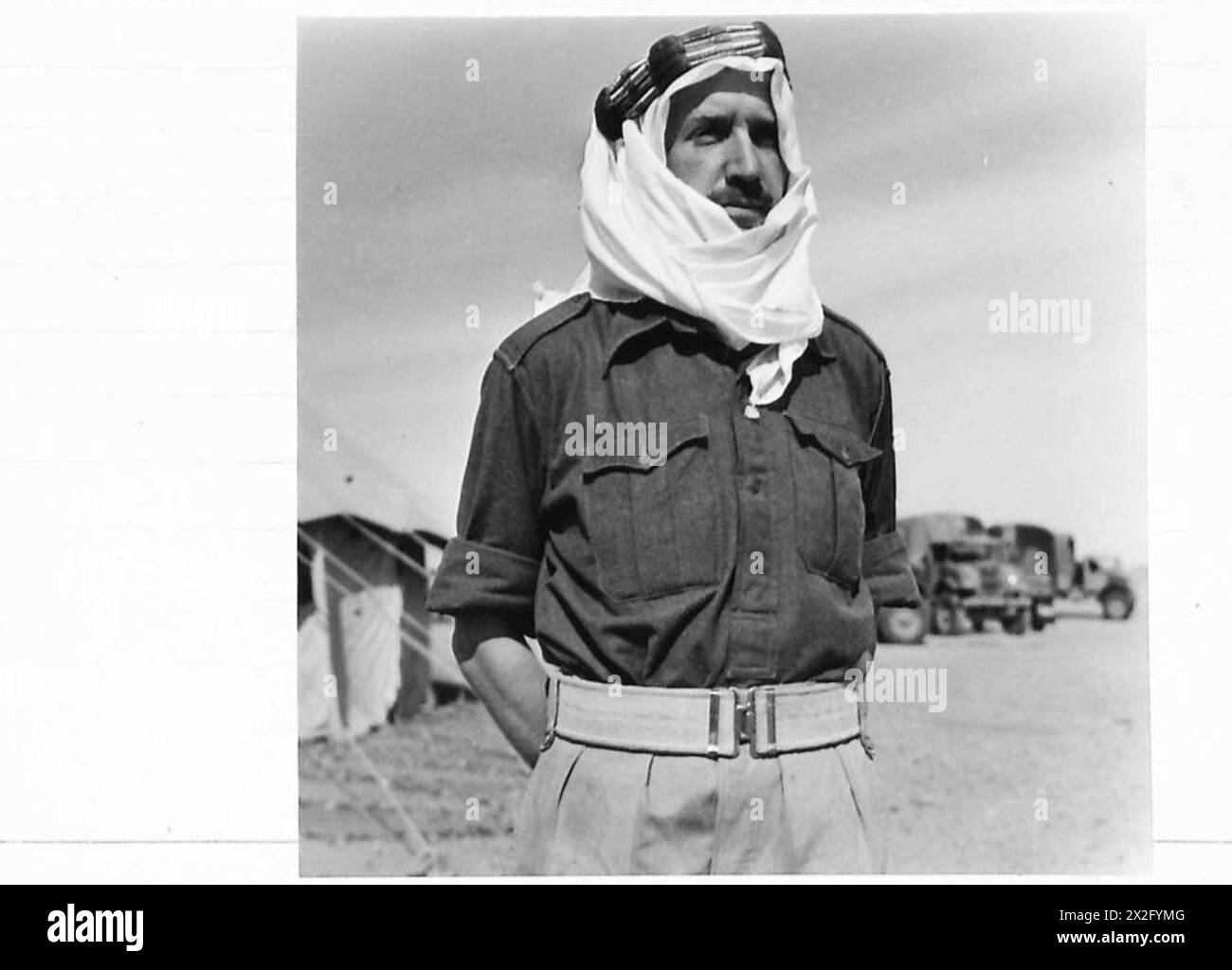 Le major Pickavance a dirigé la compagnie de transport général no 38 du corps expéditionnaire britannique au moyen-Orient pour lutter contre une grave infestation acridienne menaçant les récoltes et les approvisionnements alimentaires. Banque D'Images