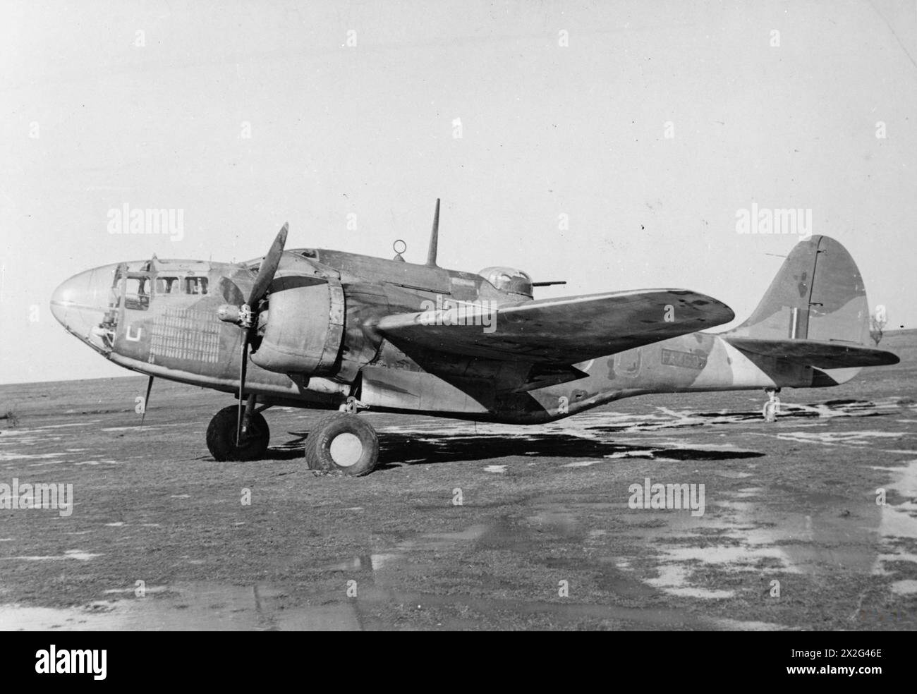 L'avion américain Martin modèle 187 Baltimore Mark IV, FA463 'U', a servi avec le No 223 Squadron RAF, a effectué 102 sorties opérationnelles au-dessus de la Tunisie, de la Sicile et de l'Italie, se retirant après 313,5 heures de vol à Celone, en Italie, au cours de 1939-1945. Banque D'Images