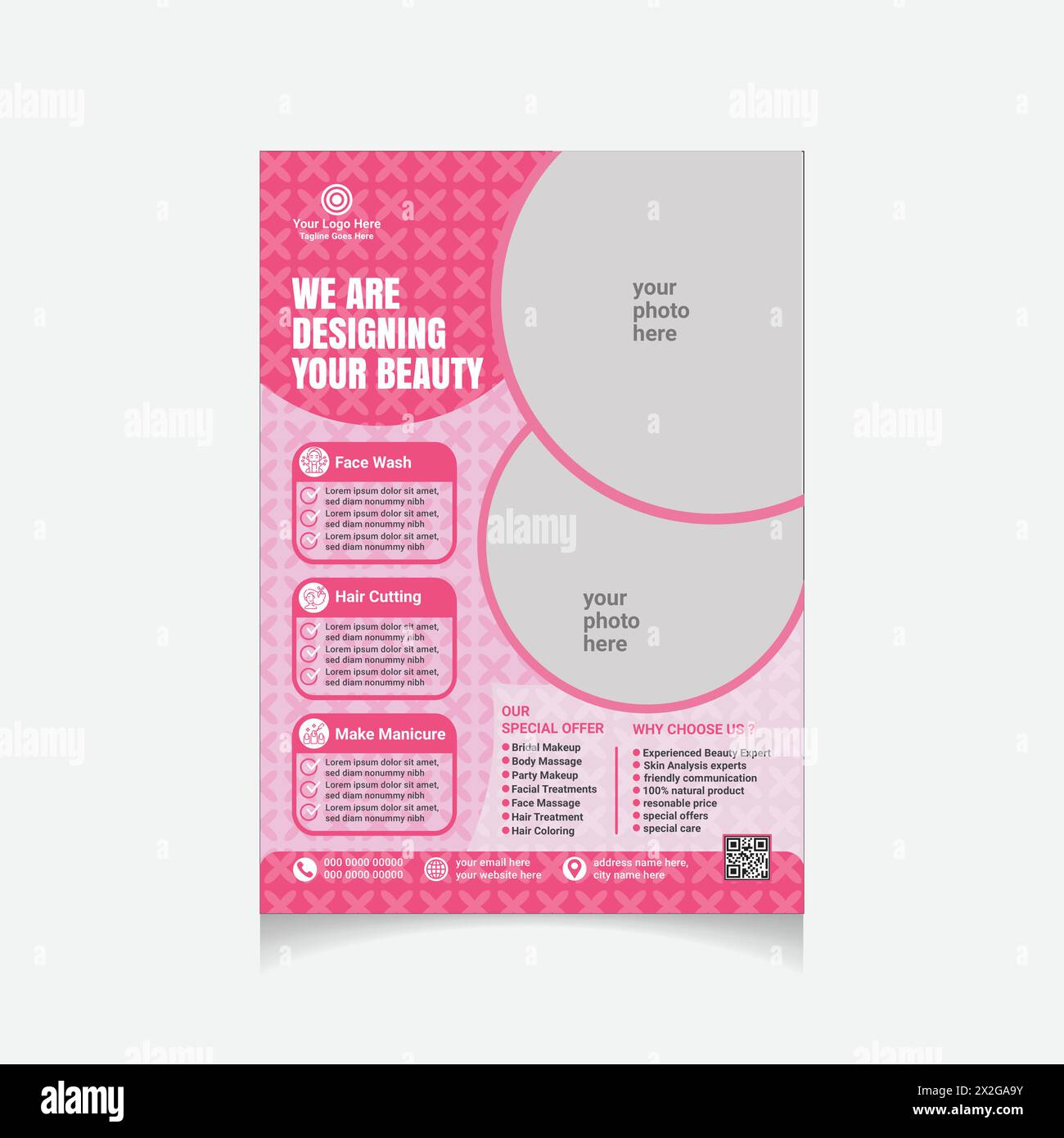 design de flyer beauté Illustration de Vecteur