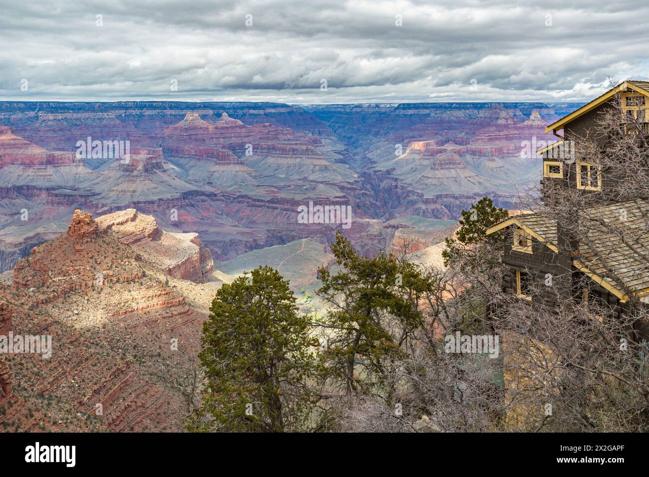 Célèbre Kolb Studio historique sur la rive sud du parc national du Grand Canyon en Arizona Banque D'Images