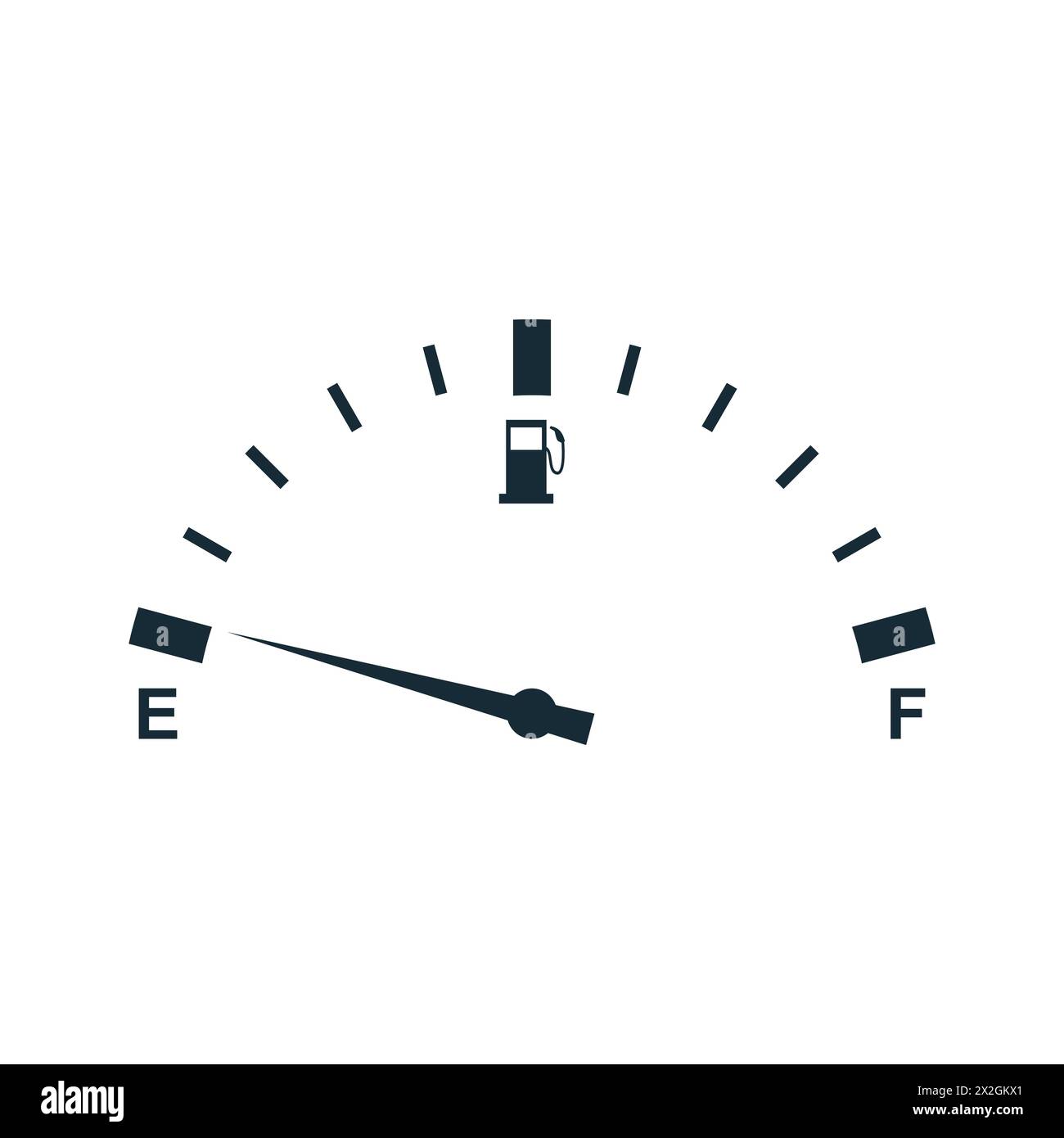 Eléments du modèle d'icône indicateur de niveau de carburant plein et indicateur de niveau de carburant plein Illustration de Vecteur
