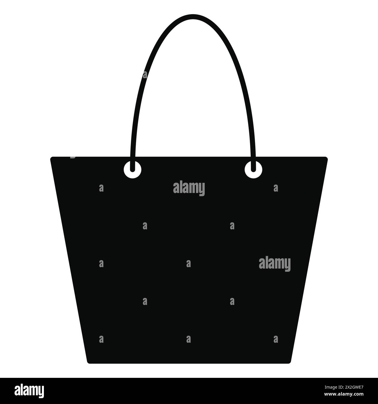 Icône de vecteur de sac à provisions. Silhouette noire. Icône simple minimaliste isolé sur fond blanc. Page de site Web et élément vectoriel de conception d'application mobile. Illustration de Vecteur