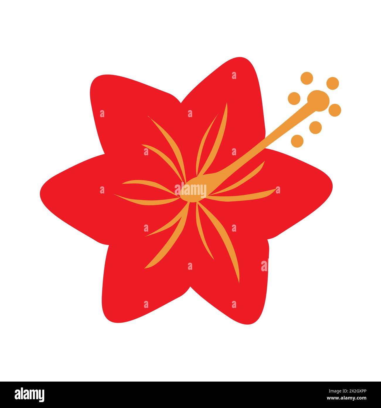 Icône fleur d'hibiscus Illustration de Vecteur