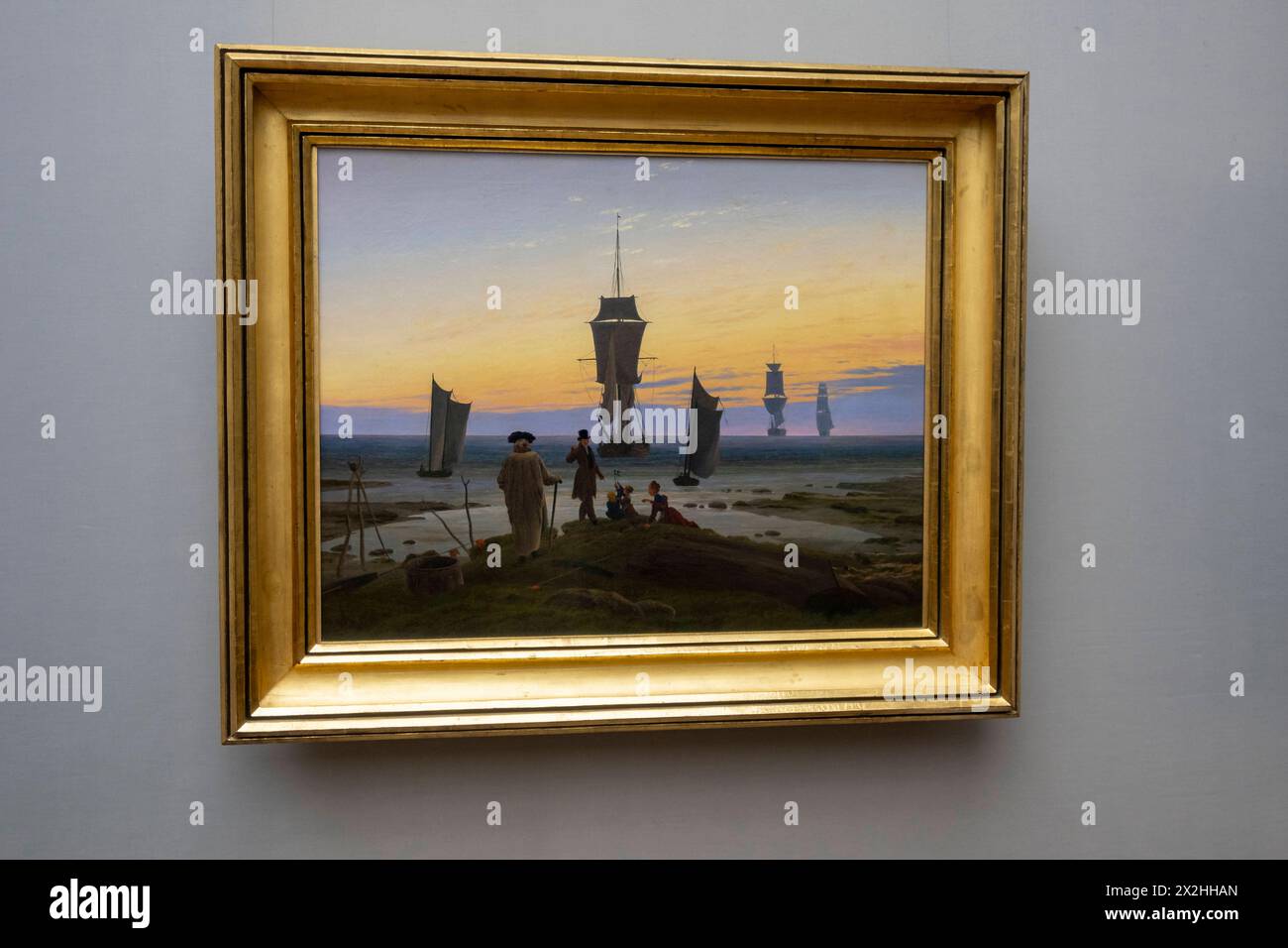 Oelgemaelde Die Lebensstufen vom Museum der bildenden Kuenste Leipzig, Sonderausstellung unendliche Landschaften vom Maler der Romantik Caspar David Friedrich, in der Alten Nationalgalerie, Querformat, AM 19.04.2024 in Berlin Mitte, nur fuer redaktionelle Zwecke, usage éditorial exclusif Alte Nationalgalerie etc - Berlin *** Oelgemaelde Die Lebensstufen vom Museum der bildenden Kuenste Leipzig, Sonderausstellung unendliche Landschaften vom Maler der Romantik Caspar David Friedrich, in der Alten Nationalgalerie, Querformat, AM 19 04 2024 in Berlin Mitte, nur für redaktionelle Zwecke, usage éditorial on Banque D'Images
