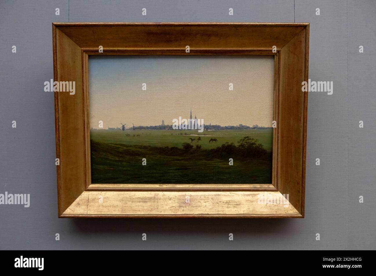 Oelgemaelde BEI Greifswald der Hamburger Kunsthalle, Sonderausstellung unendliche Landschaften vom Maler der Romantik Caspar David Friedrich, in der Alten Nationalgalerie, Querformat, AM 19.04.2024 in Berlin Mitte, nur fuer redaktionelle Zwecke, usage éditorial only Alte Nationalgalerie etc - Berlin *** Oelgemaelde BEI Greifswald of the Hamburger Kunsthalle, exposition spéciale Infinite Landscapes du peintre romantique Caspar David Friedrich, dans l'Alte Nationalgalerie, format paysage, le 19 04 2024 à Berlin Mitte, uniquement pour usage éditorial, usage éditorial uniquement Alte Nationalgalerie etc Berlin Banque D'Images