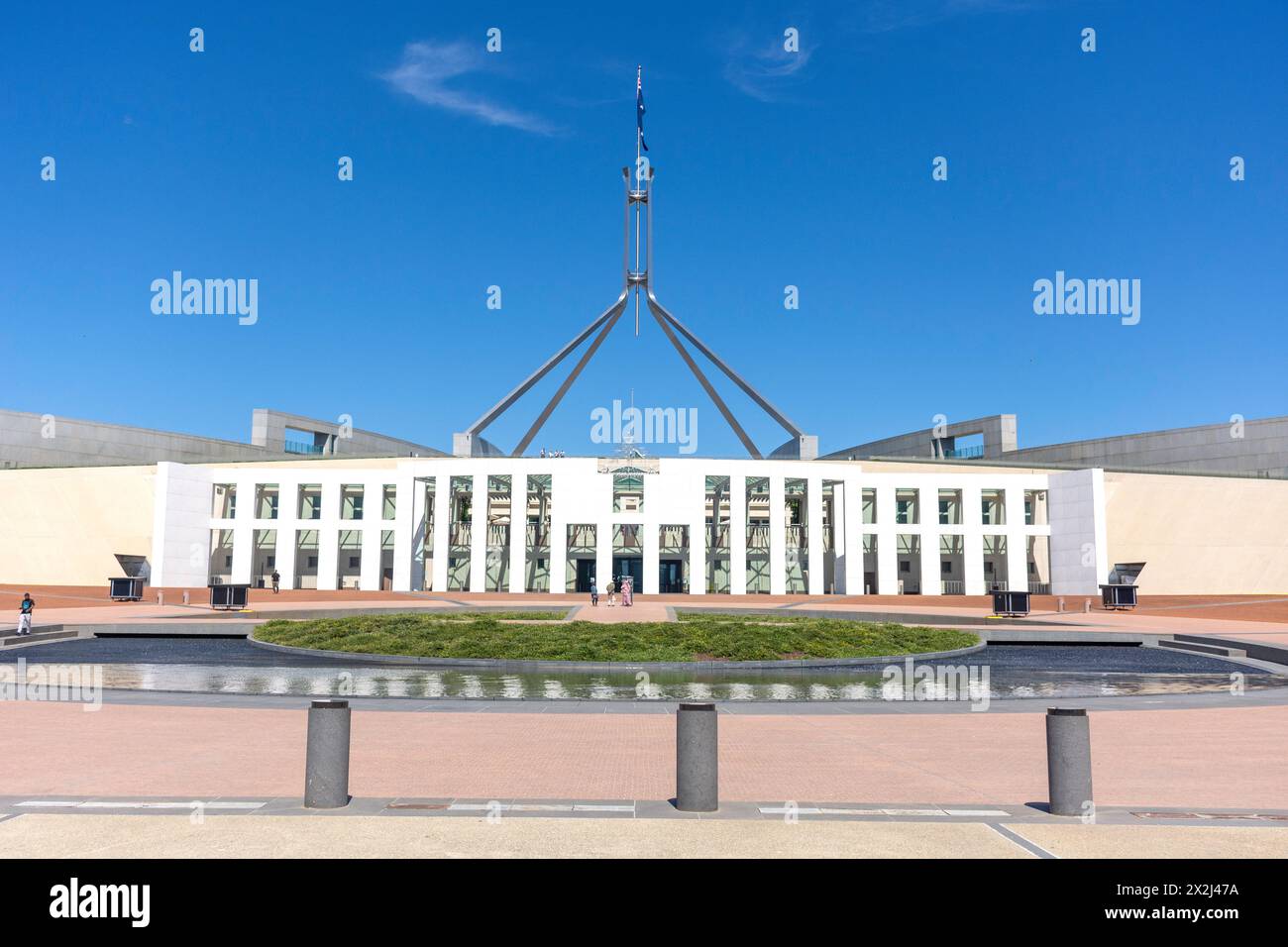 Entrée principale du Parlement, Capital Hill, triangle parlementaire, Canberra, territoire de la capitale australienne, Australie Banque D'Images