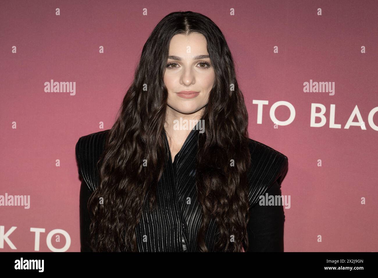 Paris, France. 12 avril 2024. Marisa Abela assiste à la première de Back to Black à L'Olympia, le 22 avril 2024 à Paris, France. Photo de David NIVIERE/ABACAPRESS.COM crédit : Abaca Press/Alamy Live News Banque D'Images