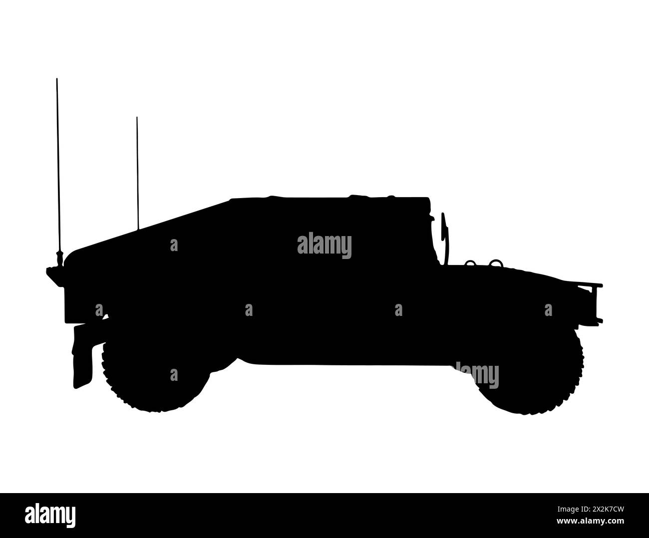 Art vectoriel de silhouette de camion militaire Illustration de Vecteur