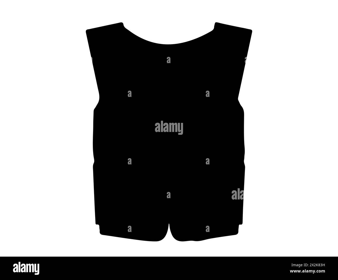 Gilet de plongée avec tuba silhouette vecteur art Illustration de Vecteur