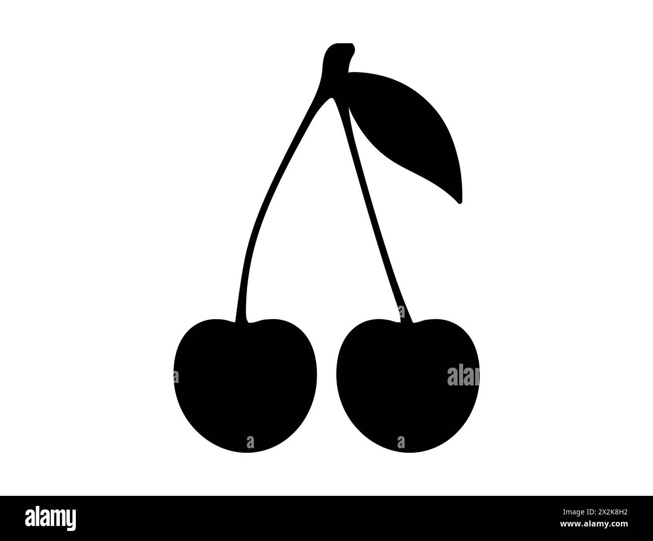 Art vectoriel de silhouette de cerise Illustration de Vecteur