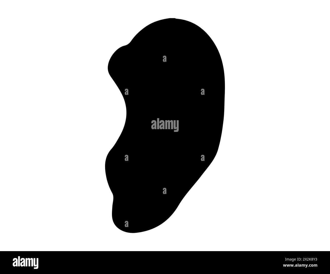 Silhouette d'oreille art vectoriel Illustration de Vecteur