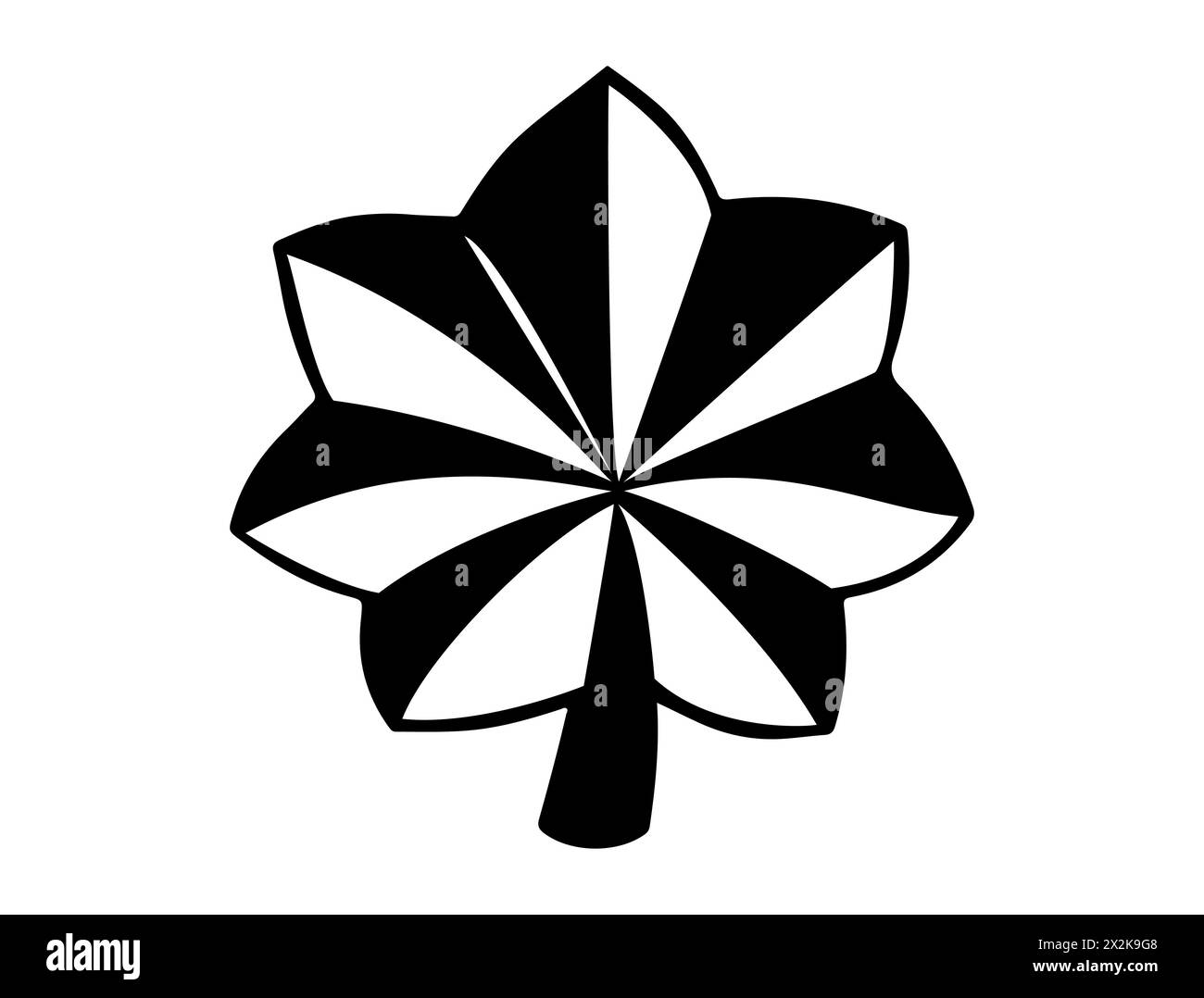 Art vectoriel de silhouette de badge de rang général majeur Illustration de Vecteur