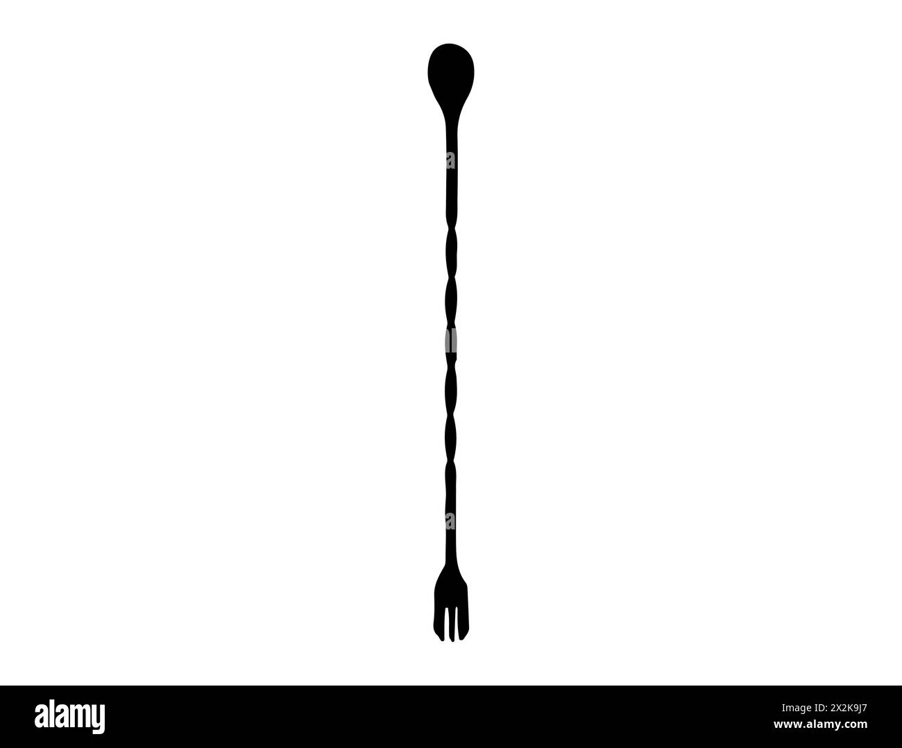 Mélanger l'art vectoriel de silhouette de cuillère Illustration de Vecteur