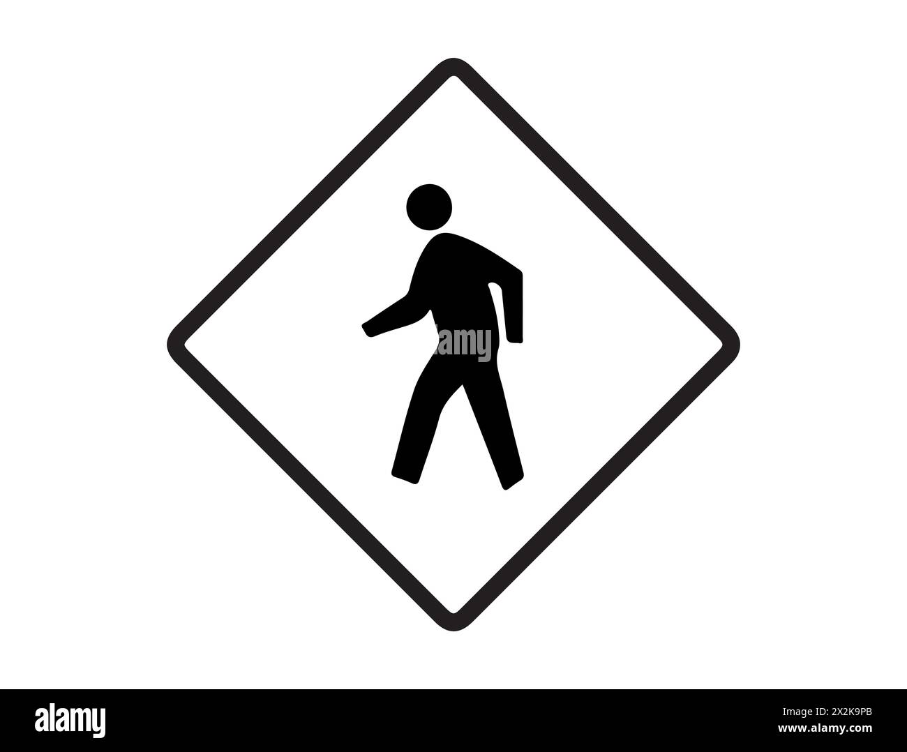 Art vectoriel de silhouette de signalisation routière piétonne Illustration de Vecteur