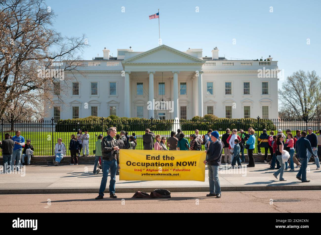 La Maison Blanche, résidence officielle et lieu de travail du président des États-Unis, située au 1600 Pennsylvania Avenue NW à Washington, D.C. Banque D'Images