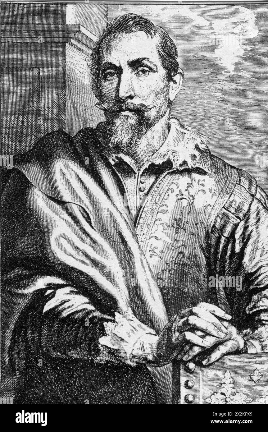 Snyders, Frans, 11.11.1579 - 19.8,1657, peintre flamand, gravure sur cuivre par Neff D'après Anthonis van Dyck, le DROIT D'AUTEUR DE L'ARTISTE NE DOIT PAS ÊTRE EFFACÉ Banque D'Images