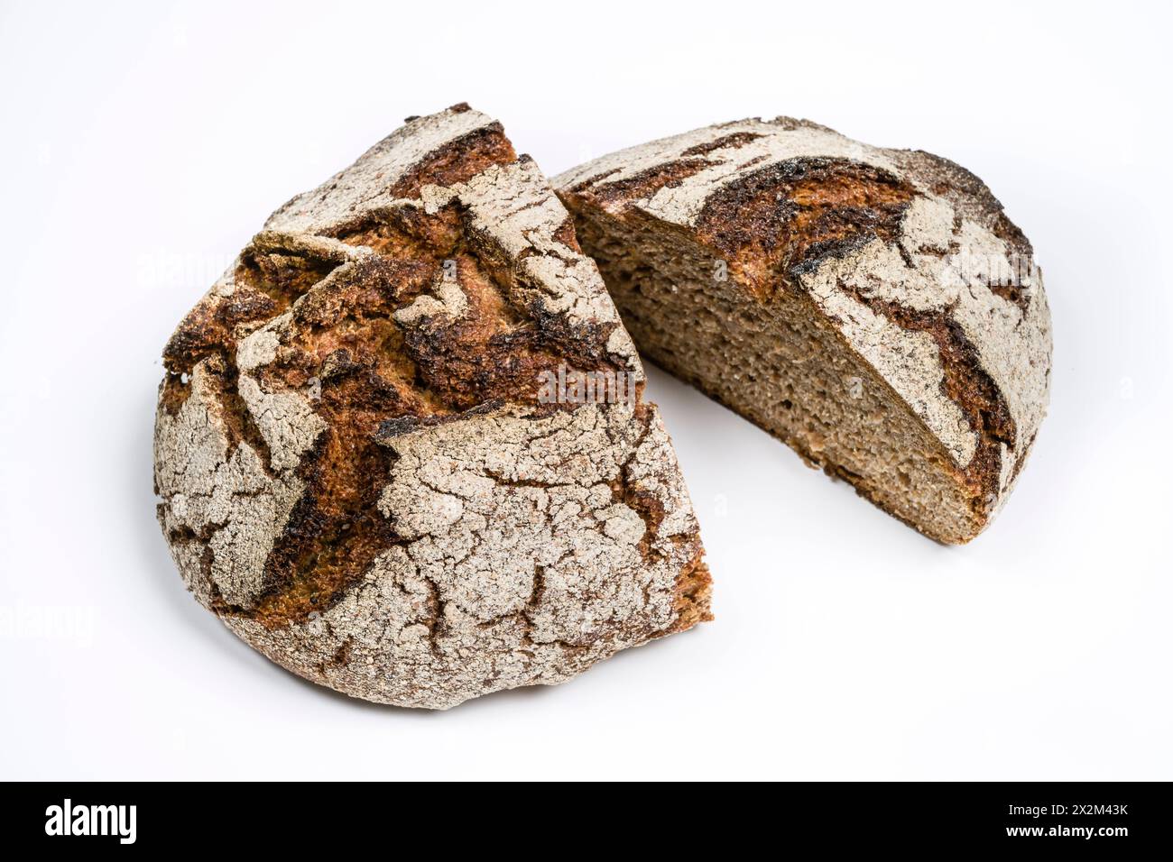 Halbierter Laib Brot *** pain coupé en deux Banque D'Images