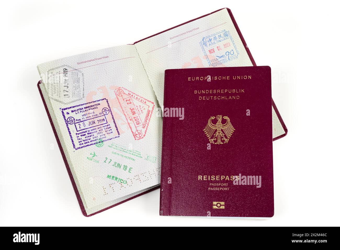 Visa, Stempel, Reisepässe der Bundesrepublik Deutschland *** visas, timbres, passeports de la République fédérale d'Allemagne Banque D'Images