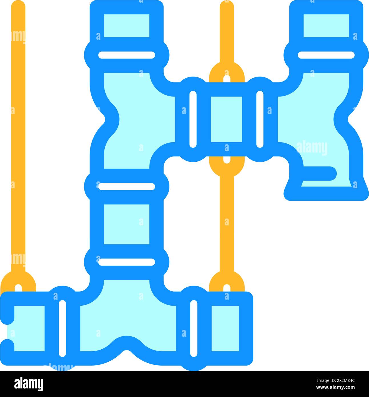 illustration vectorielle d'icône de couleur des conduits de ventilation Illustration de Vecteur