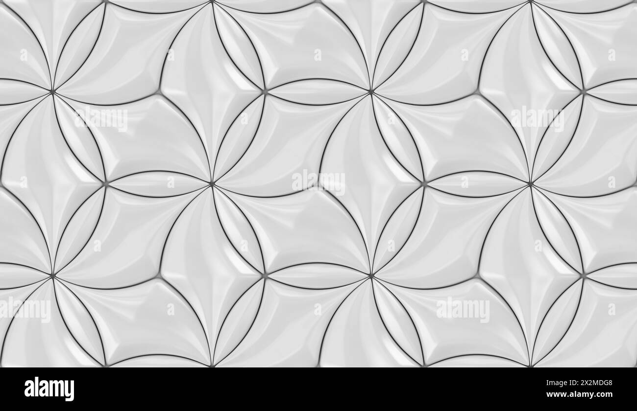 Un élégant motif floral sans couture en niveaux de gris pour des fonds d'écran et des fonds d'écran élégants Banque D'Images