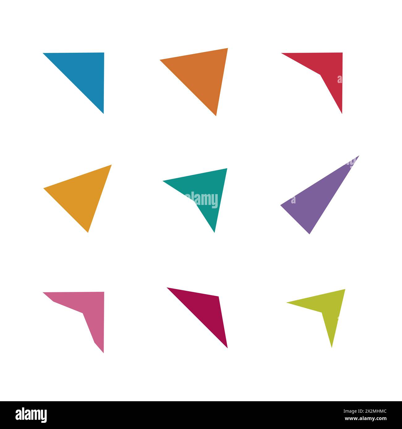 Ensemble de flèches variées multicolores. Illustration vectorielle Illustration de Vecteur