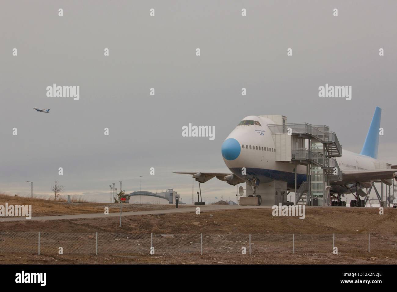 HÔTEL JUMBO STAY DANS UN BOEING 747 DÉSARMÉ À STOCKHOLM Banque D'Images