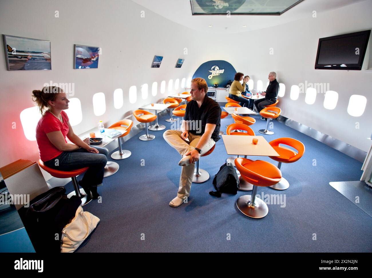 HÔTEL JUMBO STAY DANS UN BOEING 747 DÉSARMÉ À STOCKHOLM Banque D'Images