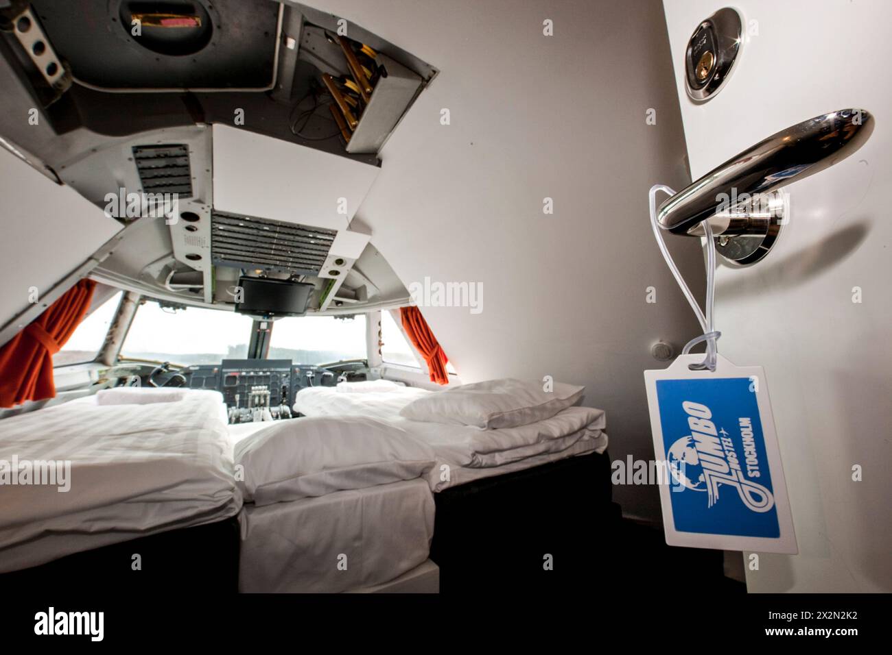 HÔTEL JUMBO STAY DANS UN BOEING 747 DÉSARMÉ À STOCKHOLM Banque D'Images