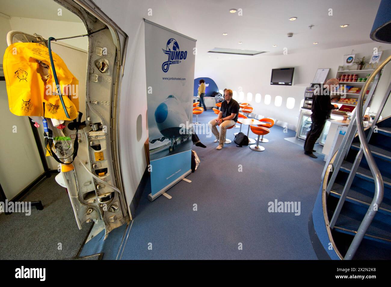 HÔTEL JUMBO STAY DANS UN BOEING 747 DÉSARMÉ À STOCKHOLM Banque D'Images