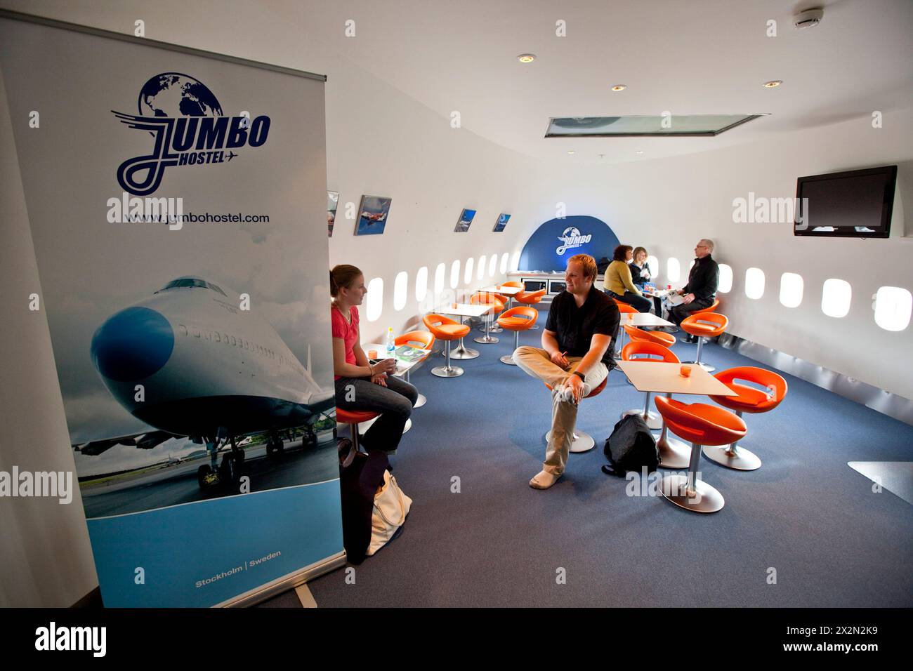 HÔTEL JUMBO STAY DANS UN BOEING 747 DÉSARMÉ À STOCKHOLM Banque D'Images