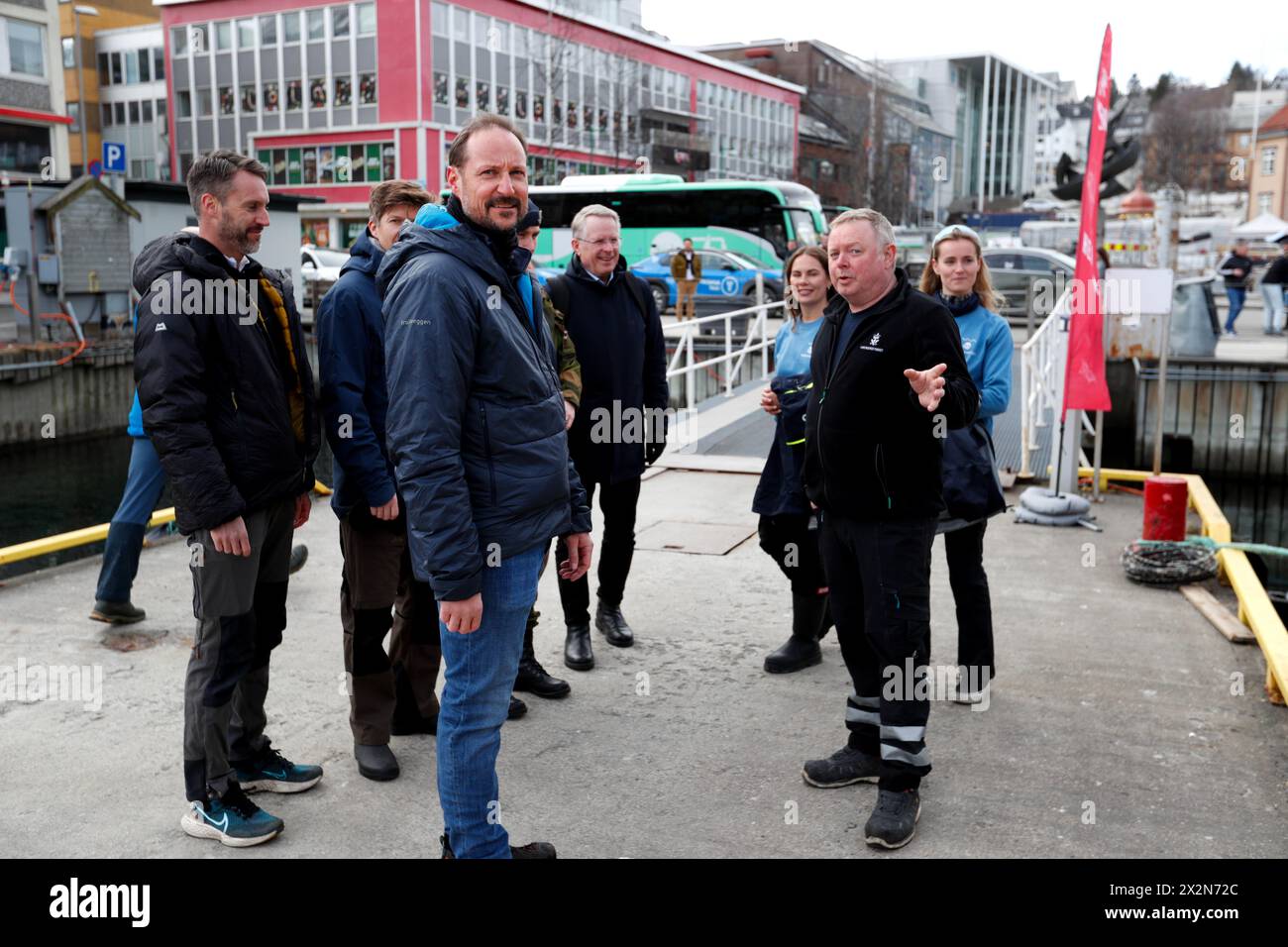 Tromso 20240423.le prince héritier visitera les gardiens d'algues et leurs plongées caritatives au nord de Tromsoya. Il sera à bord de la croûte du navire de la Direction de la pêche. Photo : Rune Stoltz Bertinussen / NTB Banque D'Images