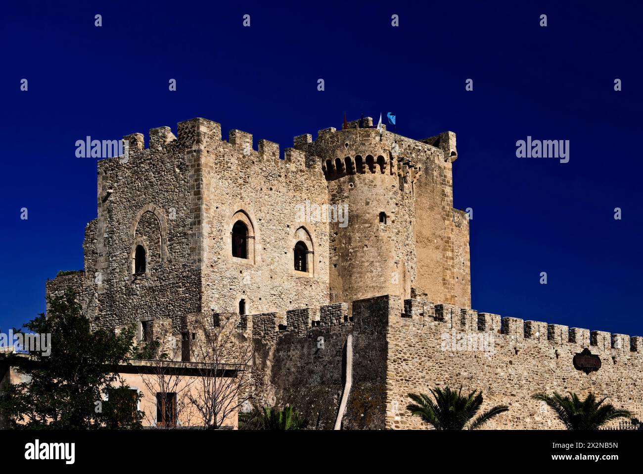 L'Italie, la Calabre, la mer Ionienne, Capo Rizzuto, Aragonese Castle Banque D'Images