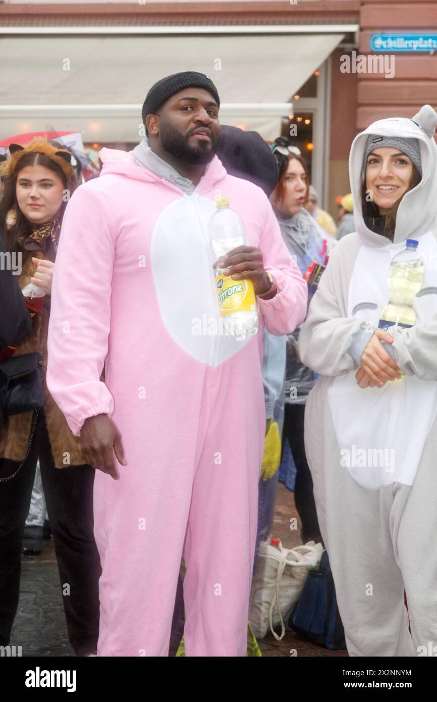 Mainz, Allemagne, 8 février 2024. Festival Weiberfastnacht. Banque D'Images