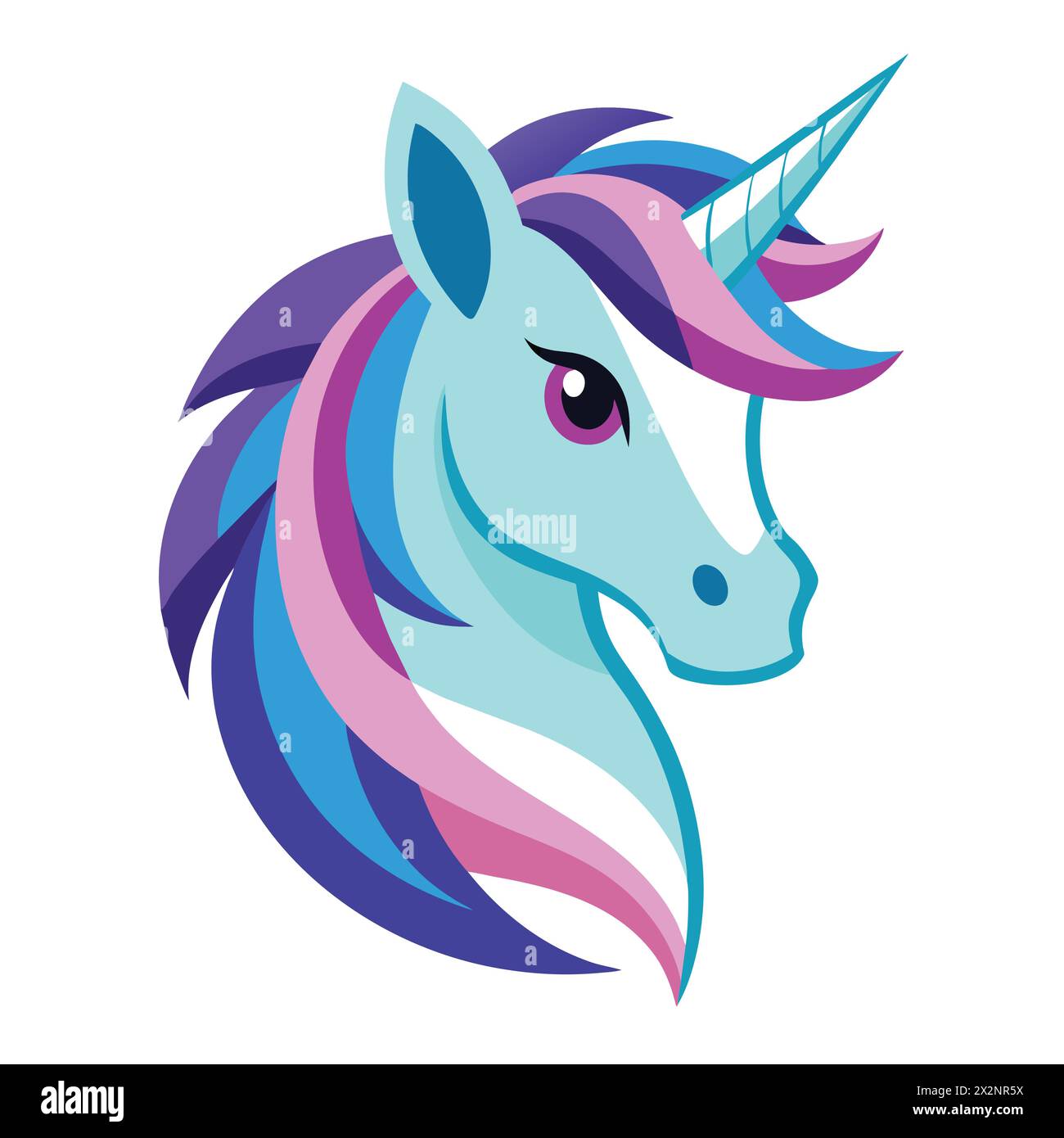 Vecteur magique de licorne, parfait pour les livres pour enfants cartes invitations logos Web Design T-shirts cartes de voeux Papeterie emballage tatouage designs Illustration de Vecteur