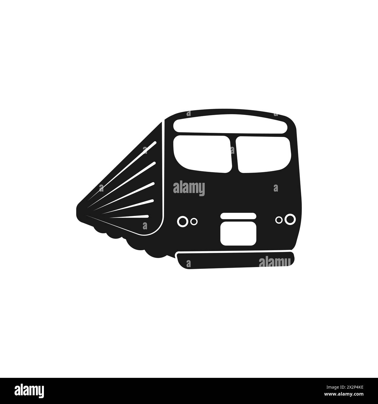 Logo du train de passagers. Silhouette de train. Vecteur ferroviaire de train électrique. Illustration vectorielle. Illustration de Vecteur