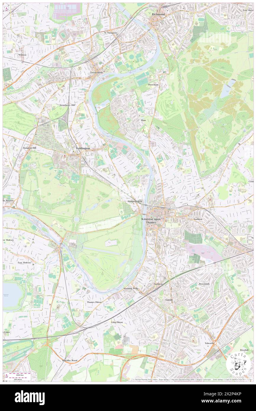 Hampton Wick, Greater London, GB, Royaume-Uni, Angleterre, n 51 25' 0'', S 0 18' 55'', carte, Cartascapes carte publiée en 2024. Explorez Cartascapes, une carte qui révèle la diversité des paysages, des cultures et des écosystèmes de la Terre. Voyage à travers le temps et l'espace, découvrir l'interconnexion du passé, du présent et de l'avenir de notre planète. Banque D'Images