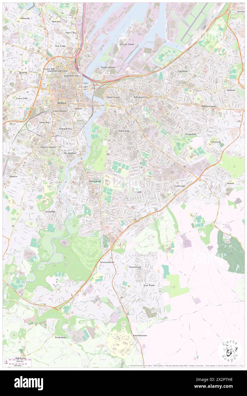 Stade de Ravenhill, ville de Belfast, GB, Royaume-Uni, Irlande du Nord, n 54 34' 35'', S 5 54' 15'', carte, Cartascapes carte publiée en 2024. Explorez Cartascapes, une carte qui révèle la diversité des paysages, des cultures et des écosystèmes de la Terre. Voyage à travers le temps et l'espace, découvrir l'interconnexion du passé, du présent et de l'avenir de notre planète. Banque D'Images