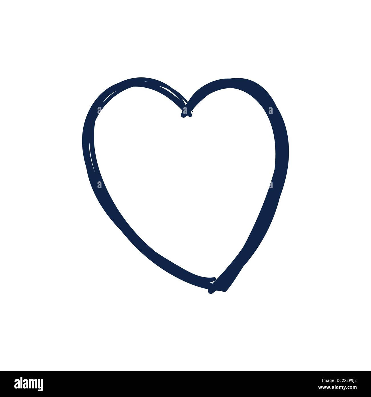 Heart Scribble. Dessin vectoriel Heart Love Scribble. Illustration de Vecteur