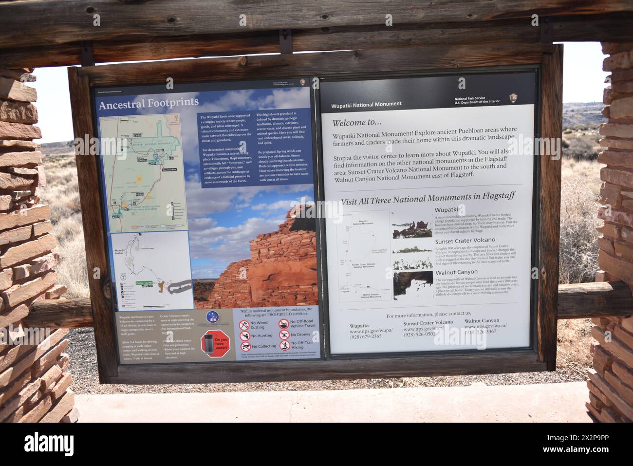 Flagstaff, AZ., États-Unis le 5 juin 2018. Ruines de Wupatki du monument national de Wupatki. Construit vers 1040 à 1100 après J.-C. par le Sinagua. Banque D'Images