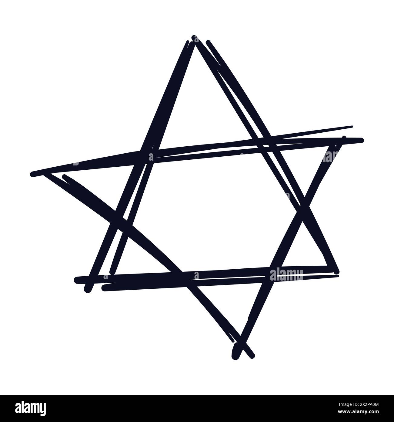 Star Scribble. Dessin vectoriel Star Scribble. Illustration de Vecteur