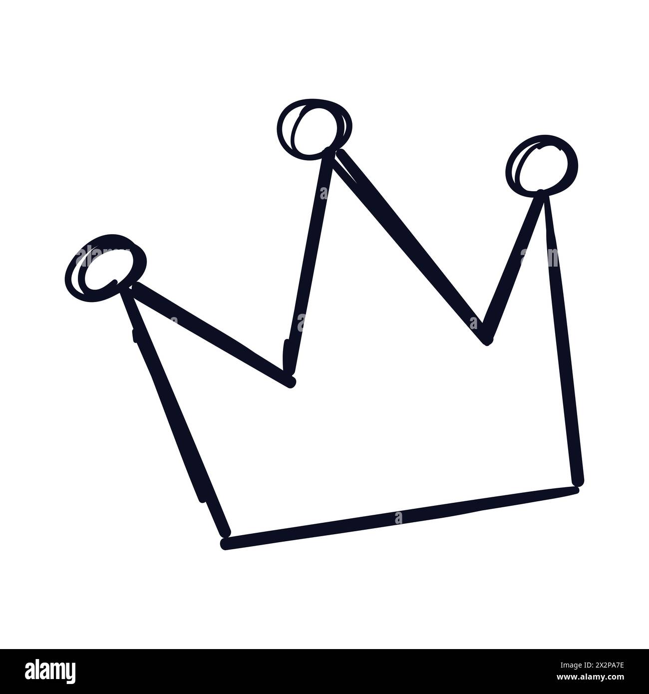 Crown Scribble. Dessin vectoriel Crown Scribble. Illustration de Vecteur