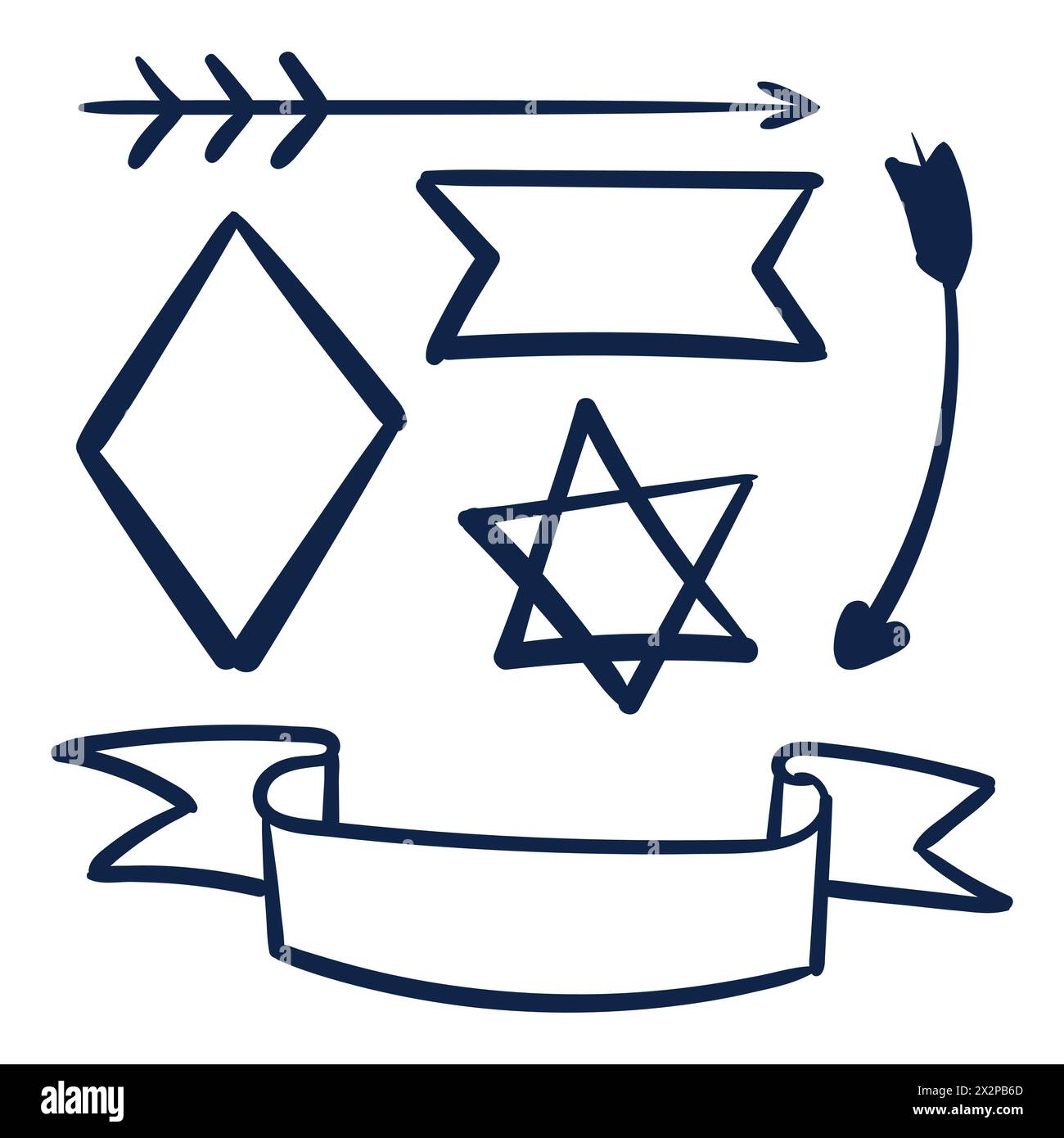 Griffonnages aléatoires. Vecteur de jeu de dessin Scribbles aléatoire. Scribble Doodle Set vecteur. Illustration de Vecteur