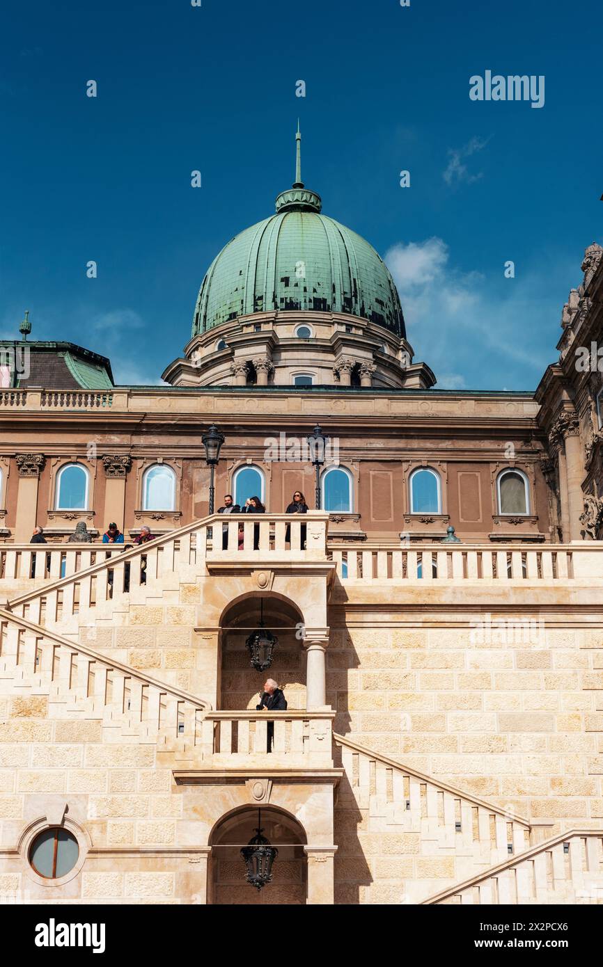 Château royal à Budapest, Hongrie. Banque D'Images