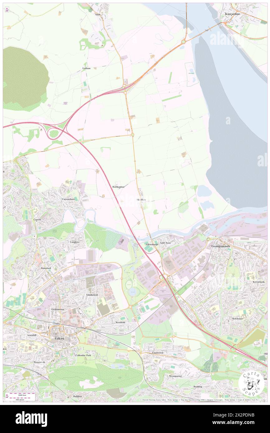 Skinflats, Falkirk, GB, Royaume-Uni, Écosse, n 56 1' 41'', S 3 45' 20'', carte, Cartascapes carte publiée en 2024. Explorez Cartascapes, une carte qui révèle la diversité des paysages, des cultures et des écosystèmes de la Terre. Voyage à travers le temps et l'espace, découvrir l'interconnexion du passé, du présent et de l'avenir de notre planète. Banque D'Images